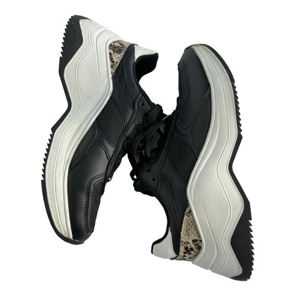 ZARA Animal snake print chunky sneakers brown black white size 6 (36) - Picture 5 of 12